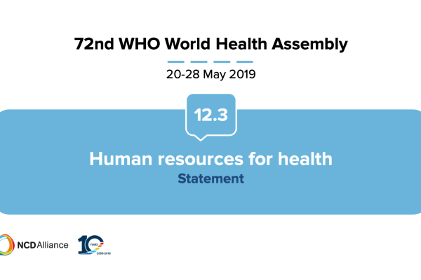 72nd WHO WHA Statement on Item 12.3 Human resources for health